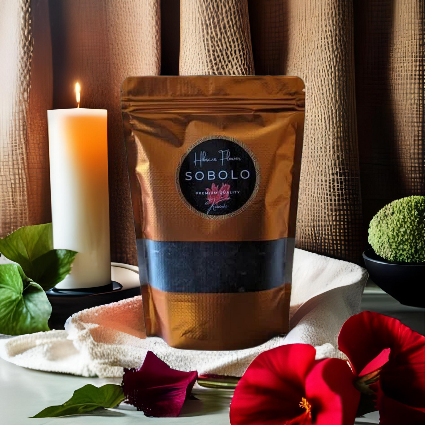 kawinki njutningsfulla set ren harmoni hibiskus te sobolo